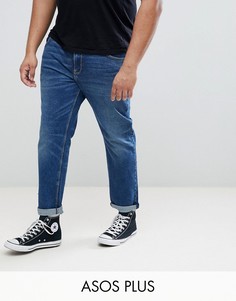 Темные узкие джинсы ASOS DESIGN Plus-Синий