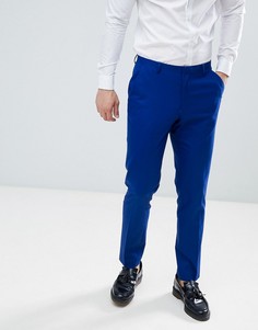Ярко-синие зауженные брюки ASOS DESIGN-Синий