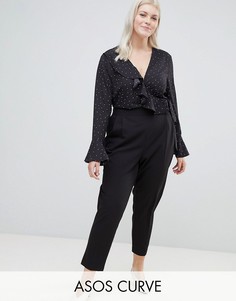 Суженные книзу брюки с завышенной талией ASOS DESIGN Curve-Черный