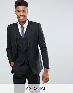 Черный приталенный пиджак ASOS DESIGN Tall
