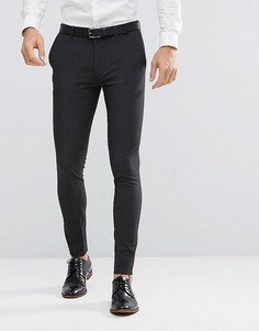 Темно-серые брюки скинни ASOS DESIGN-Серый
