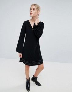 Платье с длинными расклешенными рукавами Pepe Jeans Janet-Черный
