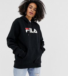 Худи бойфренда с логотипом Fila-Черный