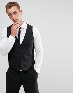 Черный облегающий жилет ASOS DESIGN