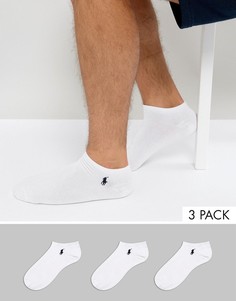 3 пары белых спортивных носков Polo Ralph Lauren-Белый