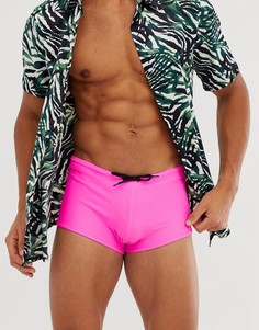 Черно-розовые двусторонние плавки ASOS DESIGN-Мульти