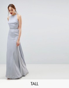 Платье макси с открытой спиной Jarlo Tall-Серый