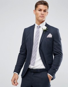 Приталенный пиджак Selected Homme Winter Wedding-Темно-синий