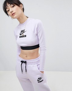 Кроп-топ с длинными рукавами Nike Air-Серый