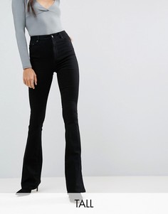 Черные расклешенные джинсы ASOS DESIGN Tall-Черный