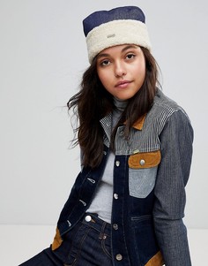 Джинсовая шапка с отделкой из искусственной цигейки Kangol-Синий