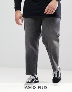 Выбеленные черные джинсы ASOS PLUS-Черный
