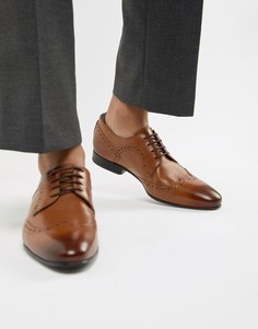 Коричневые кожаные броги Ted Baker Ollivur-Светло-коричневый
