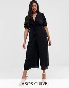 Комбинезон с узлом ASOS CURVE-Черный
