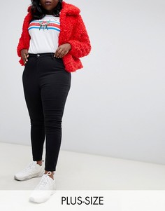 Черные джинсы скинни с завышенной талией River Island Plus Harper-Черный