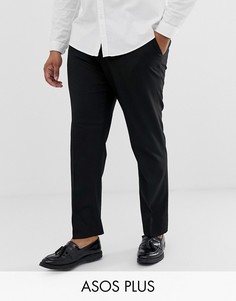 Черные узкие строгие брюки ASOS DESIGN Plus-Черный
