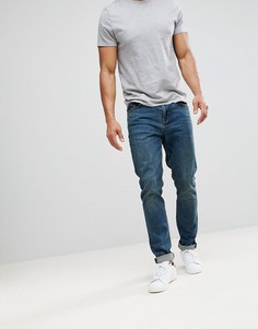 Темно-выбеленные джинсы скинни ASOS DESIGN-Синий