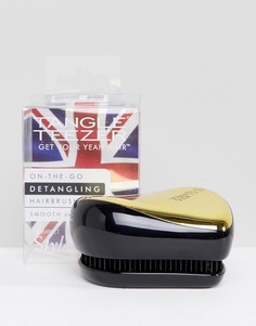Черная/золотистая профессиональная компактная щетка-стайлер для путающихся волос Tangle Teezer-Бесцветный