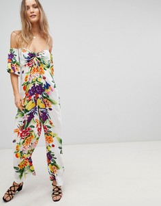 Пляжный комбинезон с длинными рукавами ASOS DESIGN-Мульти