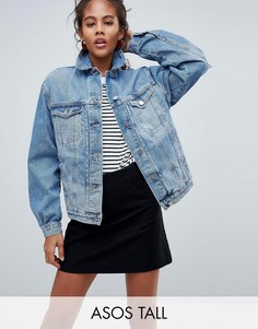 Голубая джинсовая куртка ASOS DESIGN Tall-Синий
