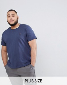 Темно-синяя узкая футболка Farah PLUS Farris-Темно-синий