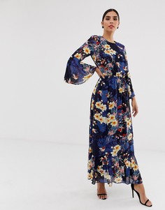 Платье миди с цветочным принтом Y.A.S-Мульти