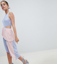 Платье колор блок ASOS DESIGN Petite-Мульти