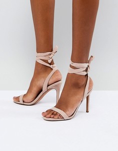 Босоножки на каблуке ASOS DESIGN Hatty-Бежевый