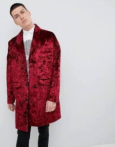 Легкое бархатное пальто Noose & Monkey-Красный