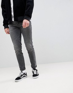 Выбеленные черные джинсы скинни ASOS DESIGN-Черный