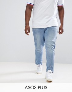 Голубые рваные джинсы скинни ASOS DESIGN Plus-Синий