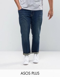 Узкие эластичные джинсы темно-выбеленного цвета ASOS PLUS-Синий