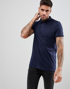 Поло из трикотажа темно-синего цвета ASOS DESIGN-Темно-синий