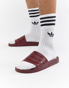 Красные шлепанцы adidas Originals Adilette CQ3095-Розовый