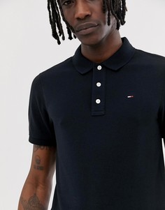 Футболка-поло из пике черного цвета Tommy Jeans-Черный