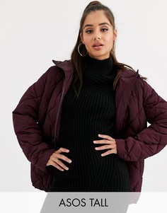 Дутая куртка ASOS DESIGN tall-Фиолетовый