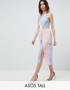 Платье колор блок ASOS DESIGN Tall-Мульти