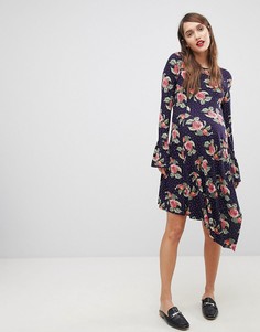Платье мини с цветочным принтом и оборками ASOS MATERNITY-Мульти