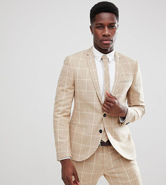 Облегающий пиджак в клетку Noak-Кремовый