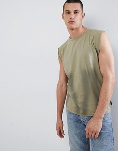 Майка в винтажном стиле D-Struct-Зеленый