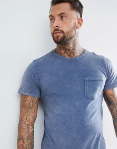 Oversize-футболка с карманом Another Influence-Темно-синий