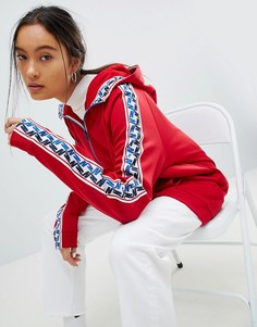 Красная спортивная куртка с молнией и отделкой лентой Nike-Красный
