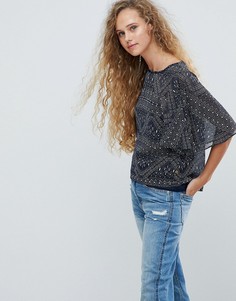 Топ с плиточным принтом Pepe Jeans-Мульти