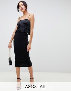 Юбка-карандаш с завышенной талией ASOS DESIGN Tall-Черный