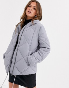 Дутая куртка ASOS DESIGN-Серый