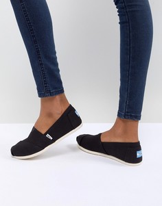 Черные классические парусиновые туфли TOMS-Черный