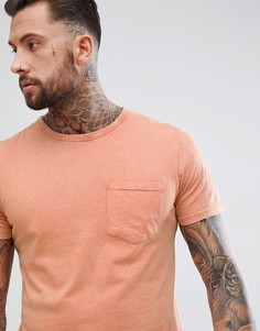 Oversize-футболка с карманом Another Influence-Коричневый