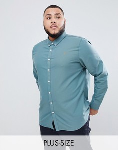 Зеленая облегающая оксфордская рубашка Farah Brewer-Зеленый