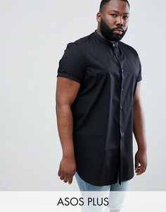 Длинная рубашка классического кроя ASOS DESIGN Plus-Черный