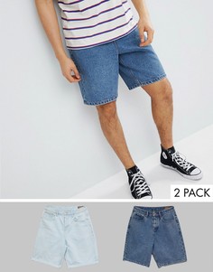 Выбеленные джинсовые шорты ASOS DESIGN-Мульти